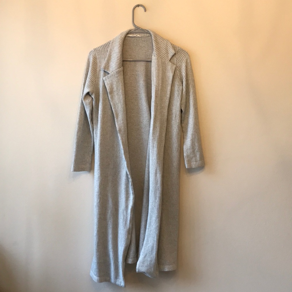 Audrey 3+1 long grey sweater